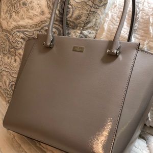 Kate Spade grey patent leather tote.Used 1x.